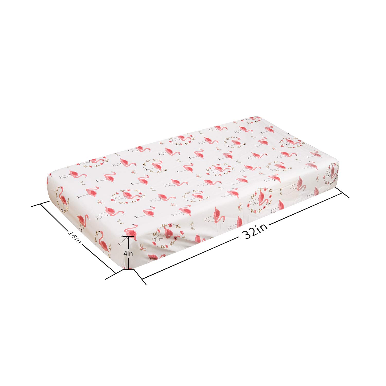 ALVABABY Changing Pad Covers 2pack 100% Organic Cotton Soft and Light Baby Cradle Mattress for Boys and Girls 2TWCZ08 - Image 4